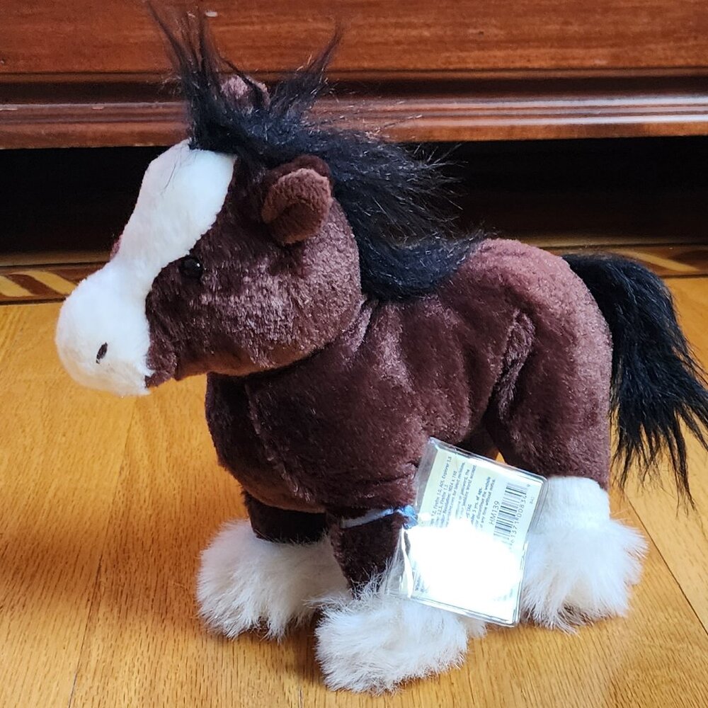 NWT GANZ Clydesdale Horse Stuffed Animal